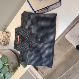 Polka-dot button-down